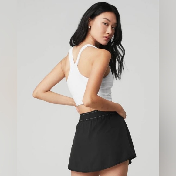 ALO Women's White Airbrush Real Bra Tank - Size S - Picture 2 of 6